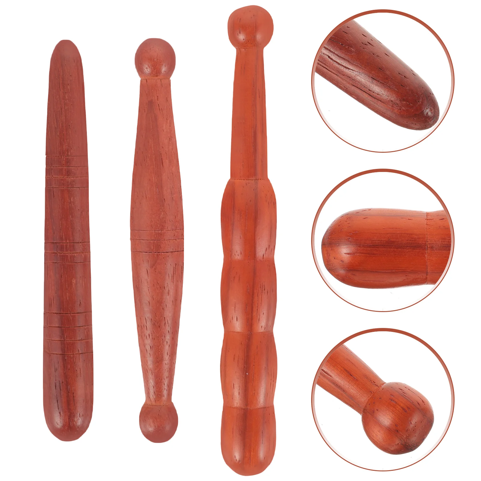 

3 Pcs Acupoint Massage Tools Massager Home Foot Sticks Wood Tool Acupressure Pen Wooden
