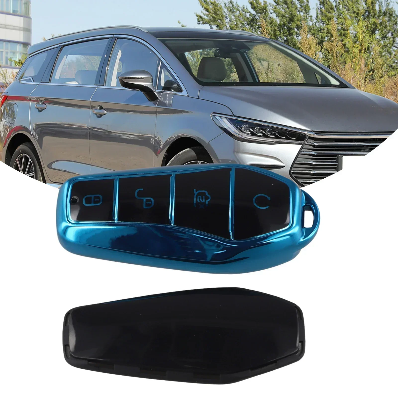 Чехол для ключей BYD Qin Plusdmi чехол автомобильного ключа Han EV совершенно новое