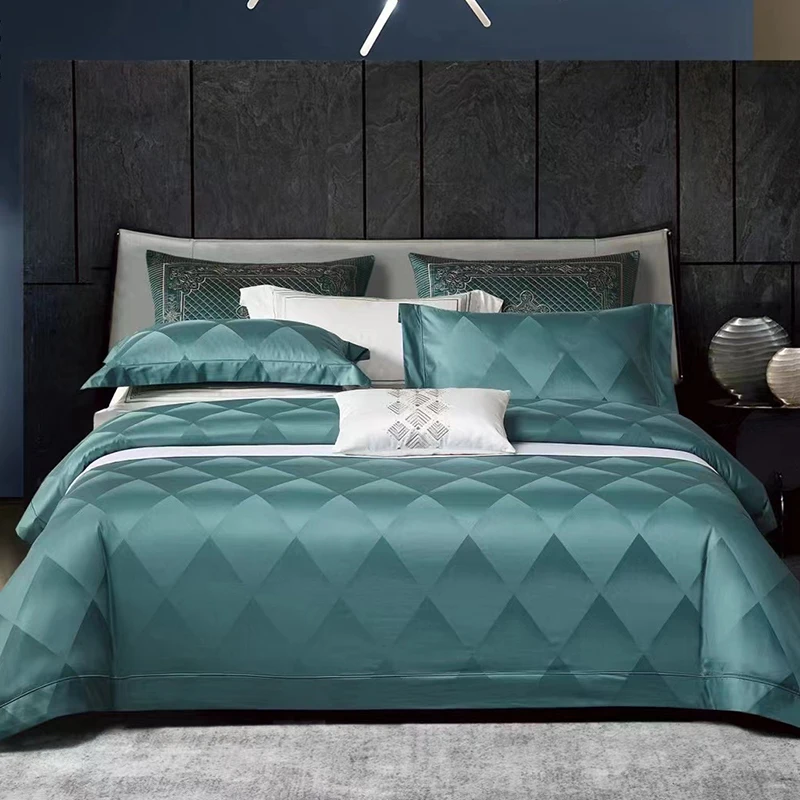 

New Luxury Yarn-dyed Jacquard And Egyptian Cotton Bedding Set Quilt Cover Bed Comforter Set Mattress Cover Bed Linen Pillowcases
