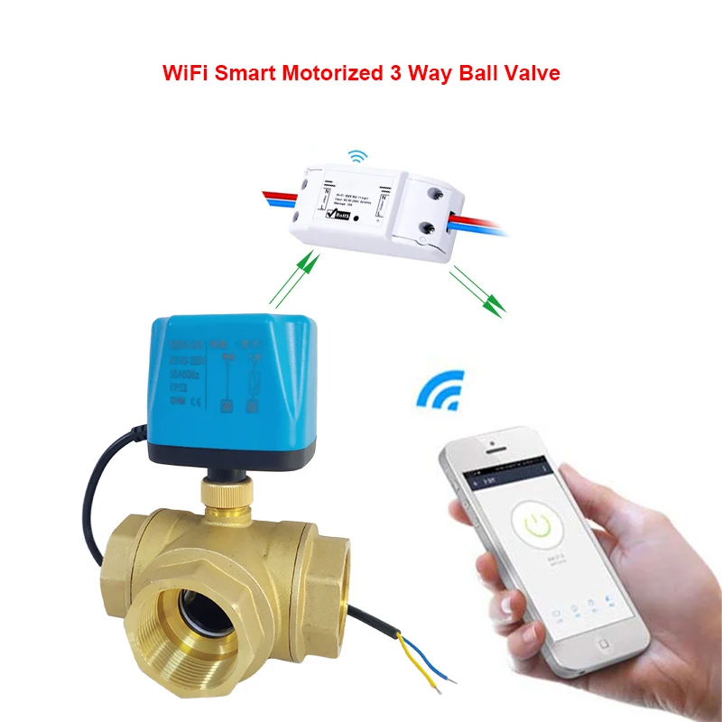

Туя Wi-Fi умный трёхходовой шаровой кран