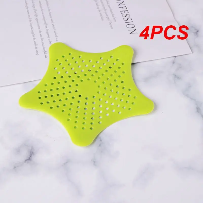 

4PCS Drain Screen Non-toxic Efficient Drainage Multifunctional Design High Quality Silicone Material Prevent Clogging