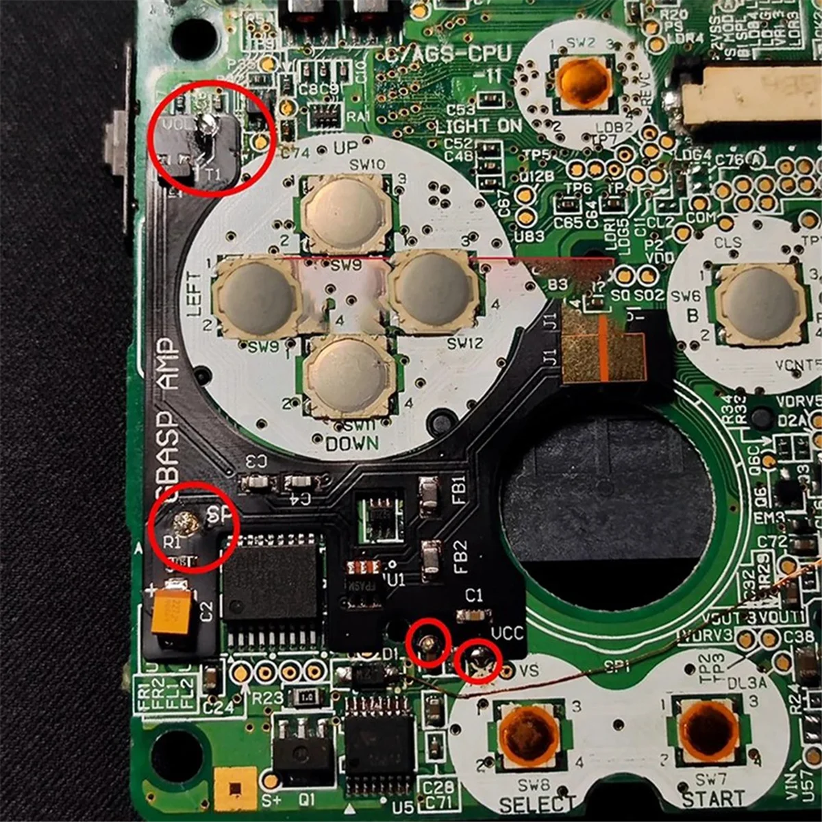 2 шт. для GBA SP AGS-001/101 модуль усиления звукового динамика AMP Mod FPC кабельная плата