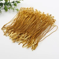 100pcs hang tags strings polyester cords with golden pin garment bags home textile shoes package accessories wrapping decoration