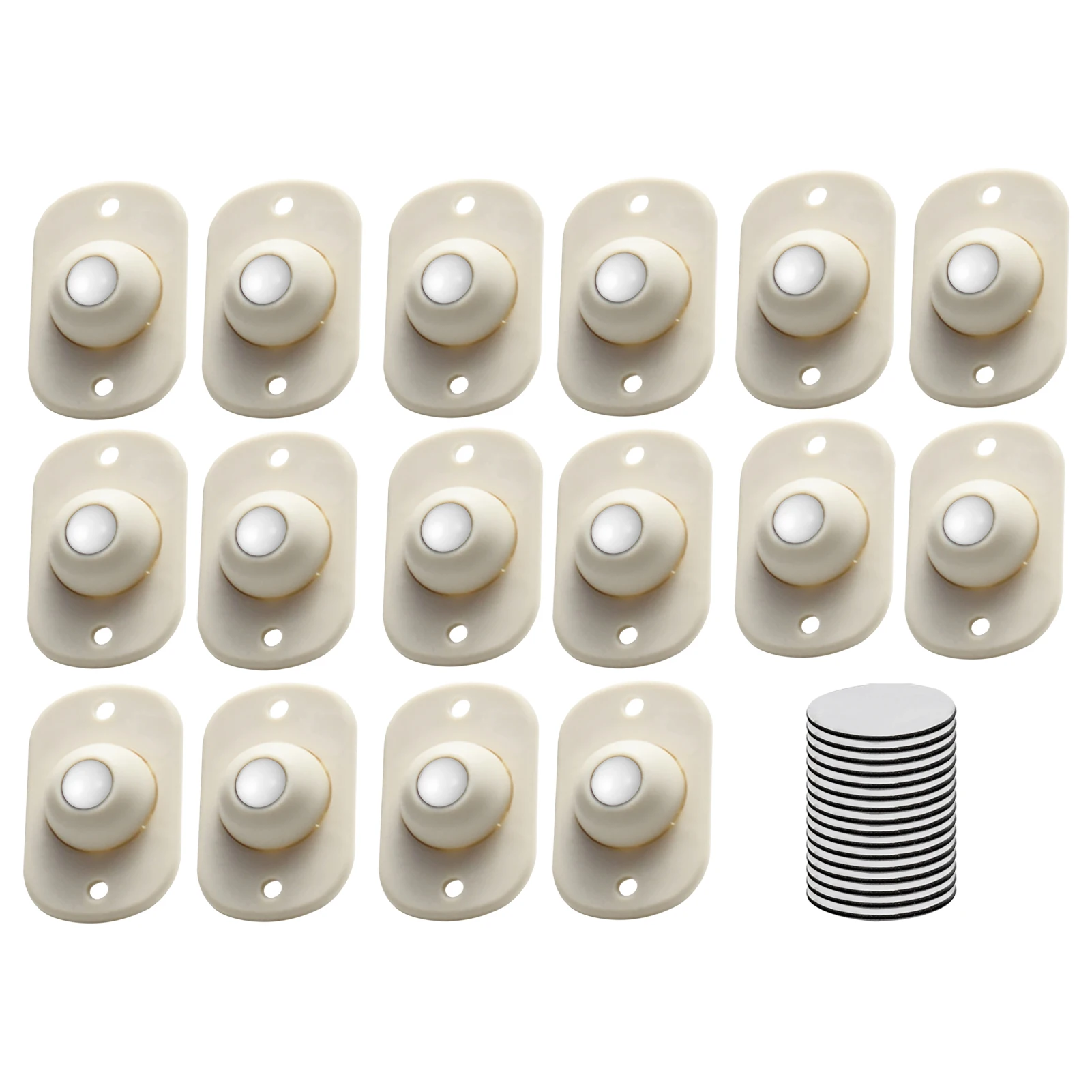 

16pcs Furniture Universal Storage Box 360 Degree Rotation Accessories Swivel Caster Wheel Self Adhesive Pulley Mini Trash Can