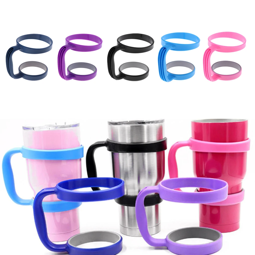 

2 Pcs 30oz Cooler Double Ring Handle for Stainless Steel Insulated Tumbler Mug Coffee Cup Sleeve Cup Holder Water Bottle Camping