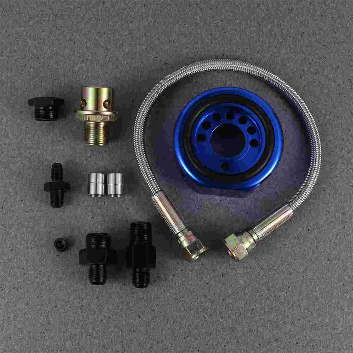 

1 Set of Adapter Professional Cooling Filter Sandwich Plate Adapter Oil Pressure Gauge Adapter Car Oil Cooler for