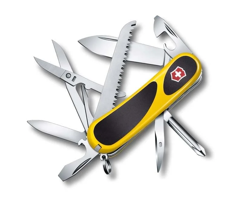 Нож перочинный VICTORINOX EvoGrip 18 85 мм 15 функций жёлтый с чёрными вставками |