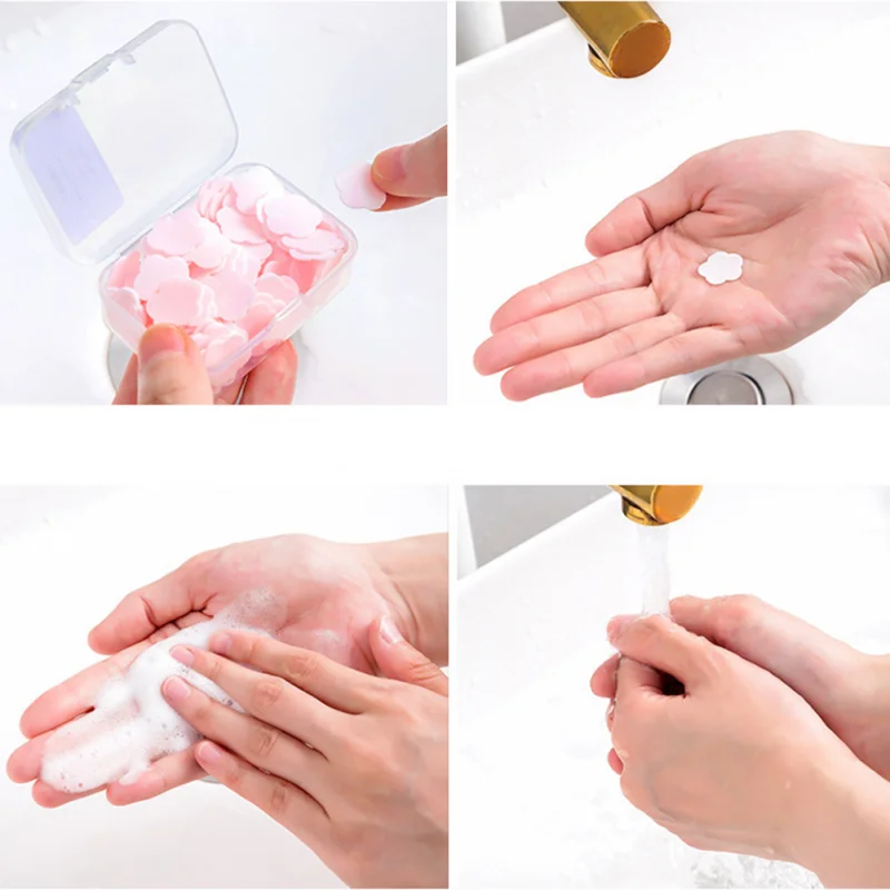 100 шт./коркоркор. мини-лепесток мыла портативный одноразовый лепесток хлопья для