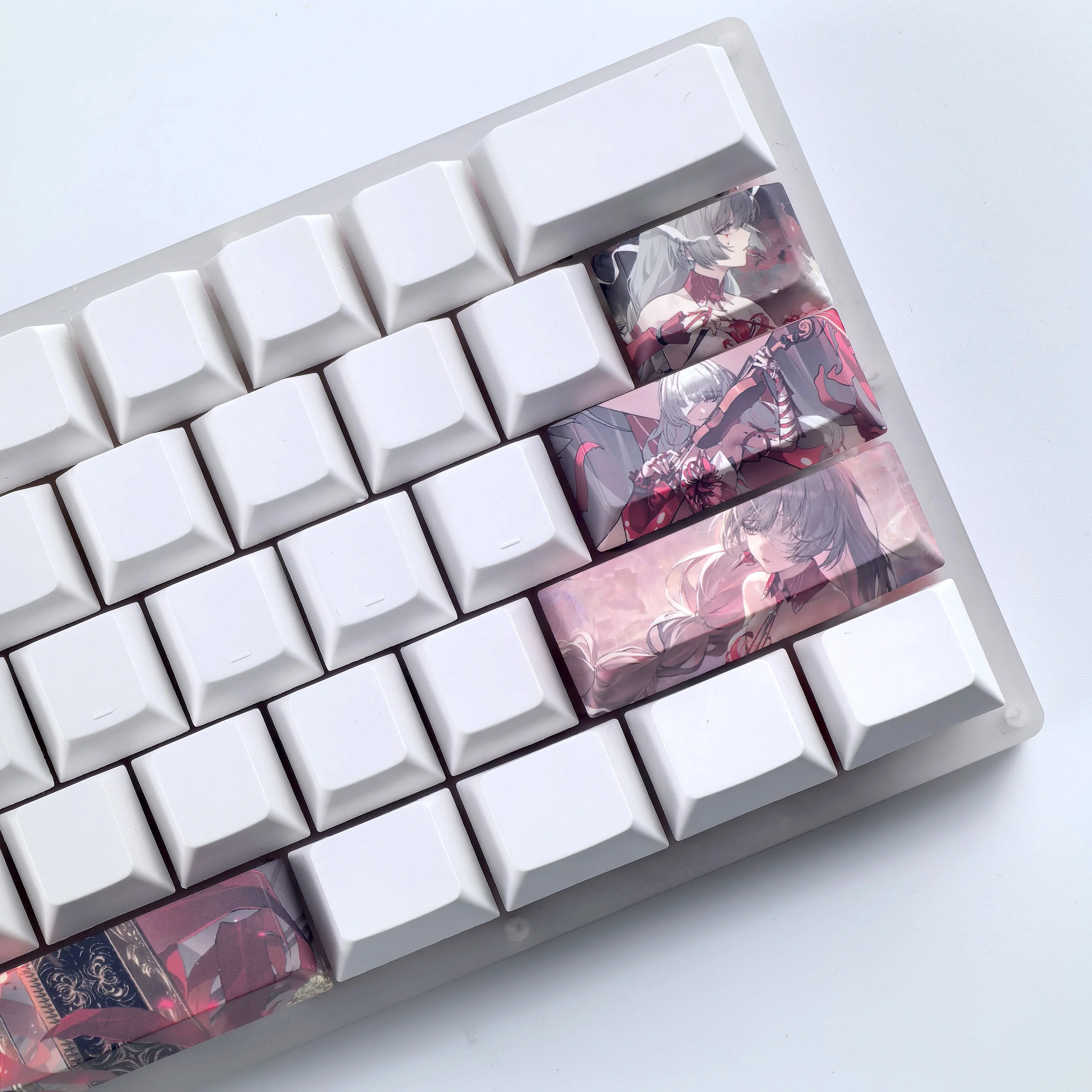 Фото Клавиши MAIMOOO Phrolova Wuthering Waves Cherry PBT, аниме-клавиши для клавиатуры, персонализированные расширенные клавиши на 12 клавиш №3