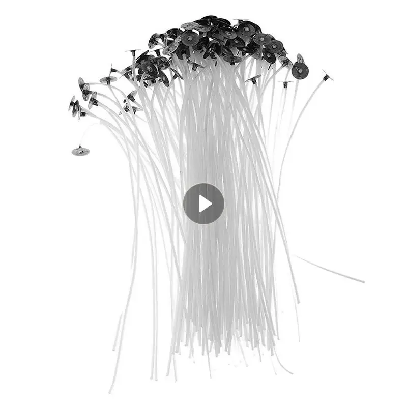 

100Pcs/Set Low-Smoke Candle Wicks Cotton Core Waxed Wick 2.5/4/5/6/7/9/15/20cm Cotton Core Diy Candle Making Pre-Waxed Wicks