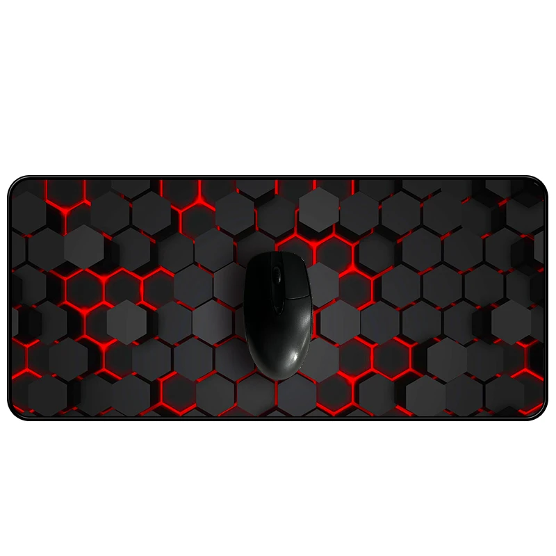 Hd Printing Hexagon Pattern Cool Gaming Mouse Pad 900x400 Soft Speed Large Desk Pad Mat For Computer Keyboard Long Mousepad XXL