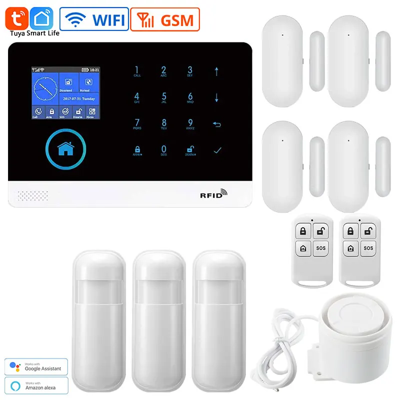 

Сигнализация домашняя PG103 с Wi-Fi и GSM, 433 МГц