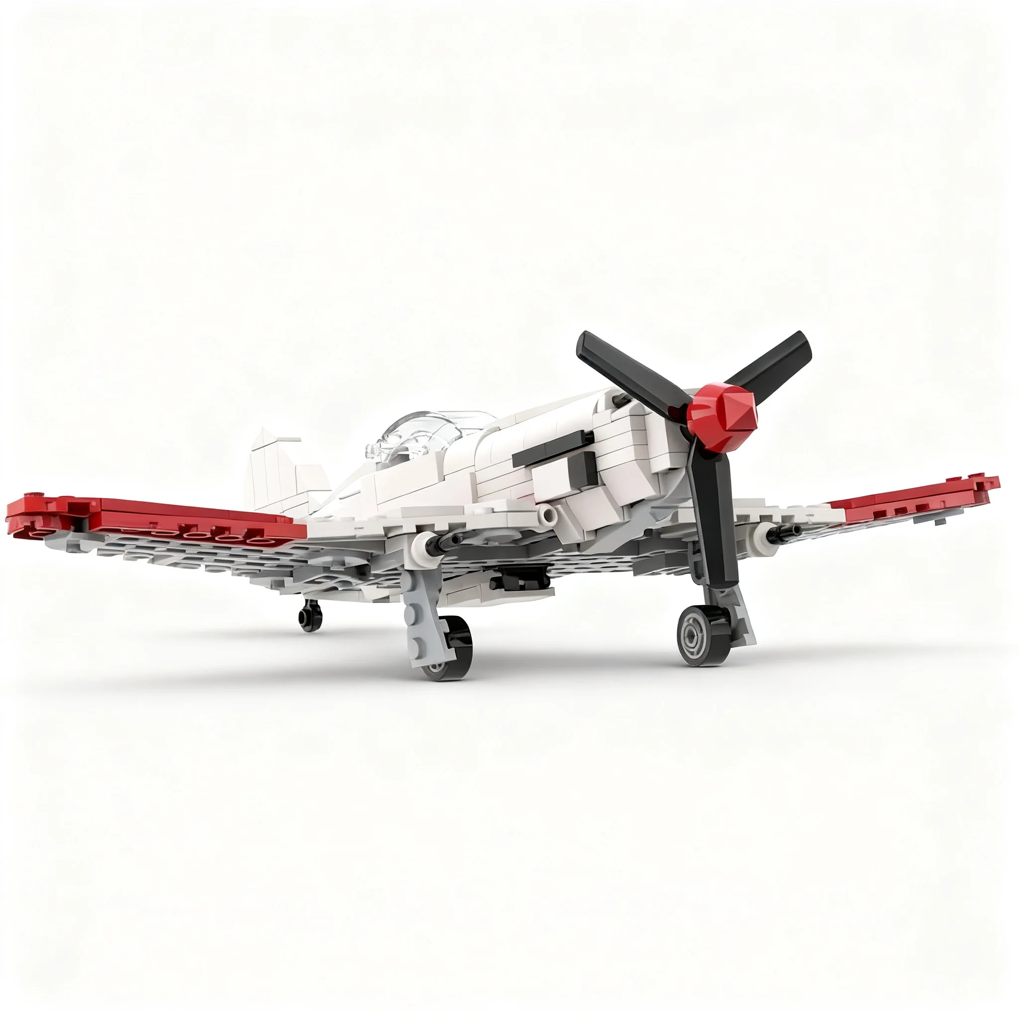 Фото 350 деталей MOC Creator: Модель истребителя МиГ-3 Микояна-Гуревича, конструктор, архитектурная модель, идея для рождественского подарка, развивающий конструктор №3