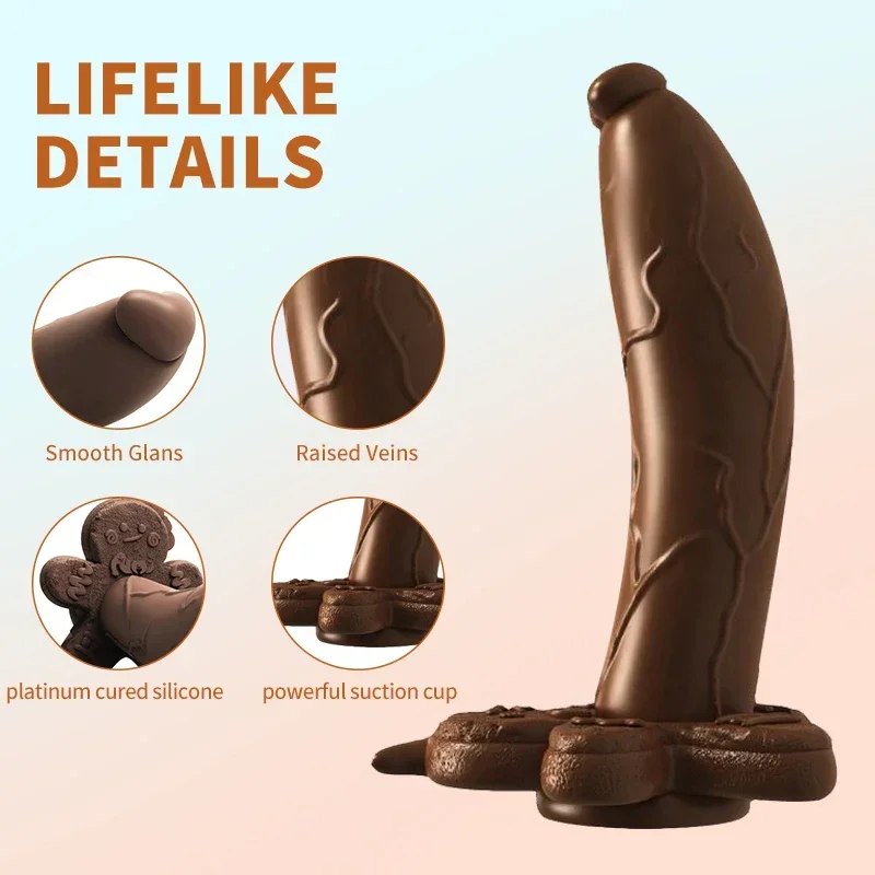 Monster Dildo Silicone Fantasy Colourful Cute Gingerbread Man Strong Suction Cup Dragon Anal Plug Sex Toys for Women