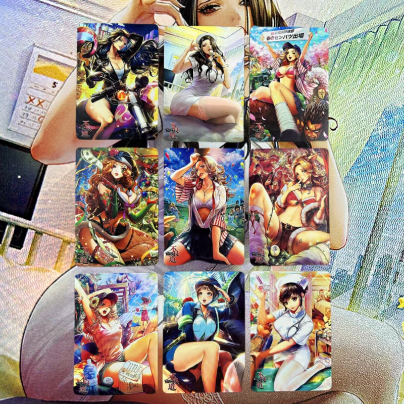 

9Pcs/Set ACG Card Sexy Girl Anime Game Characters Bad Channel Nurse Self Made Collection Refraction Flash Cards Anime Toys Gift