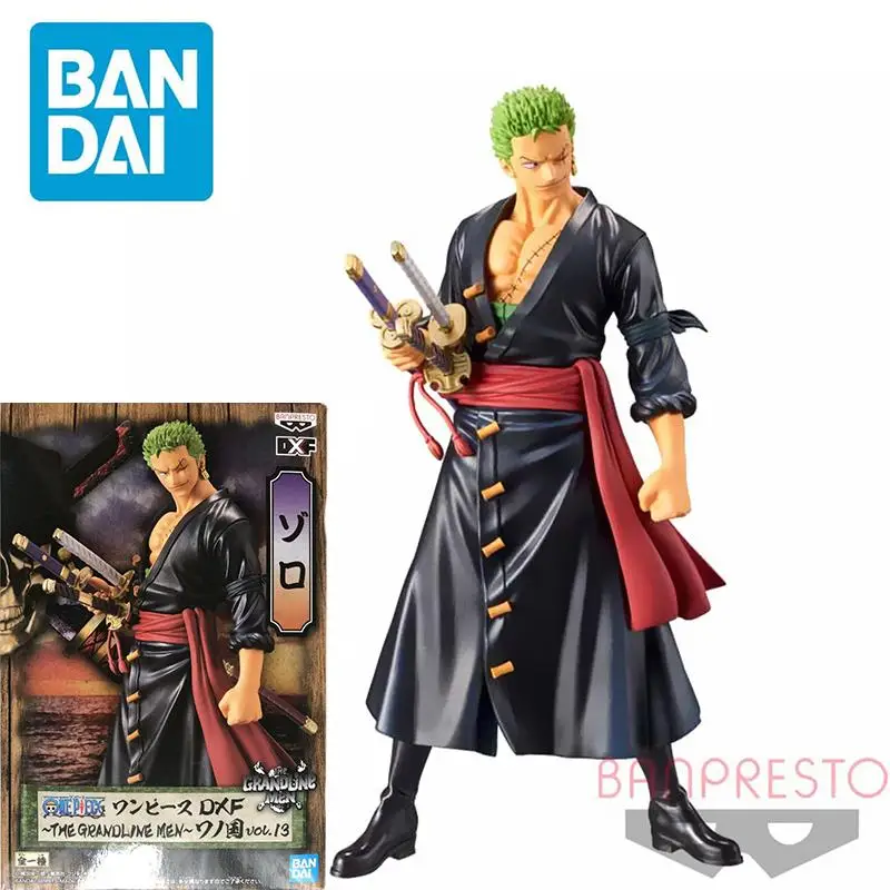 

Original Bandai Roronoa Zoro Action Figure 18Cm Cool Dxf 2.0 Wanno Country One Piece Model Ornament Collection Decoratie Toys