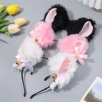 girls for costume party masquerade plush furry cat ear headband hair accessories fancy dress hairband cosplay headwear