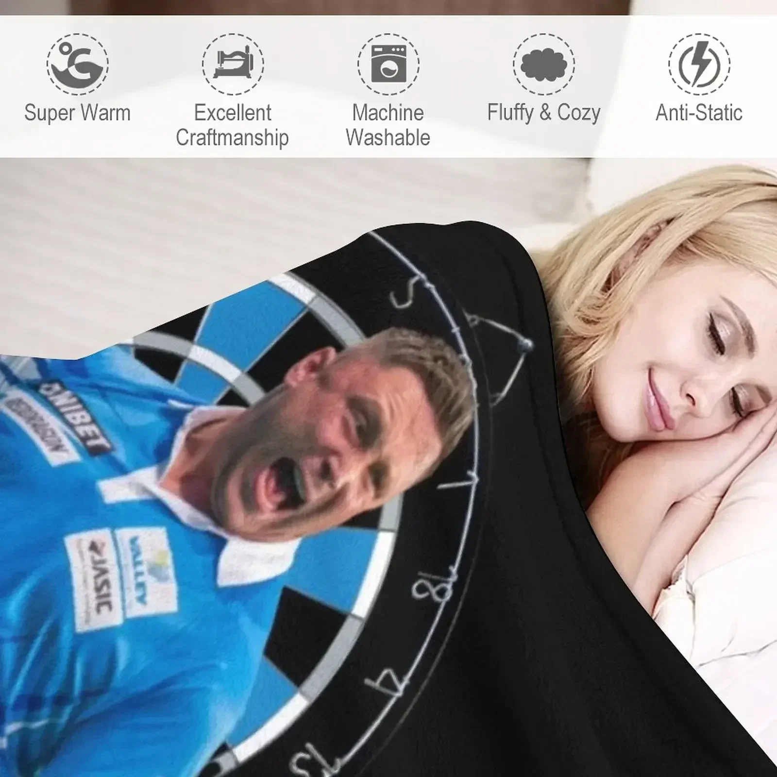 Gerwyn price Darts -Wales The Iceman PDC 2022- the ice man Одеяло для дивана Роскошные одеяла волос