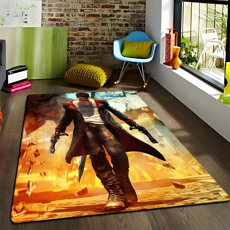 

Dev|il May C|ry Art Printed Carpet for Living Room Large Area Rug Black Soft Carpet Home Decoration Mats Boho Rugs Dropshipping