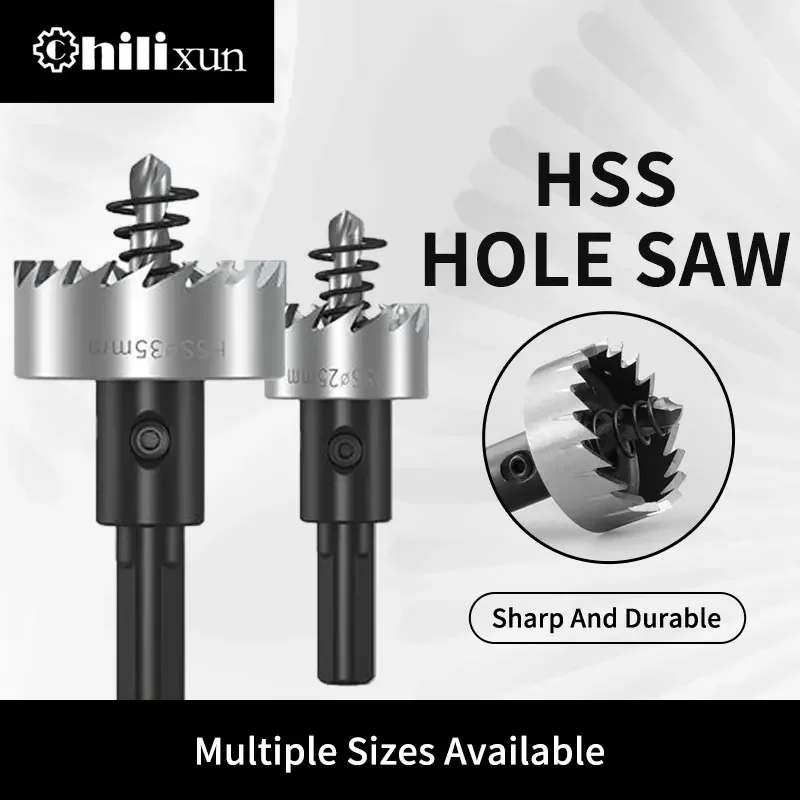 

1 шт. высокоскоростная стальная Пилообразная машина, алюминиевая пластина, железная пластина, сверление и открытие, натуральный цвет, от 12 до 100 мм, набор инструментов