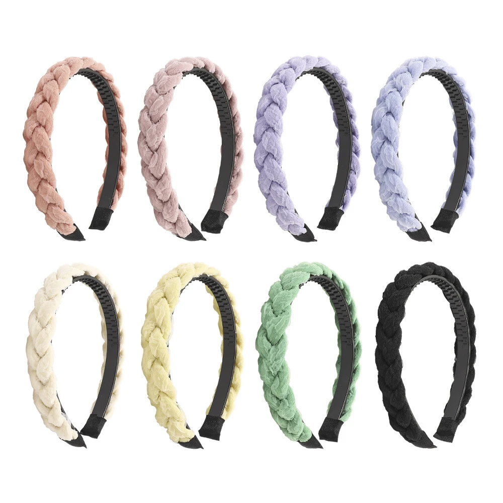 

New Hair Accessories Net Yarn Weaving Headbands Braided Twist No-slip Hair Hoop Spring Summer Fashion Hair Bands Bezel Headdress