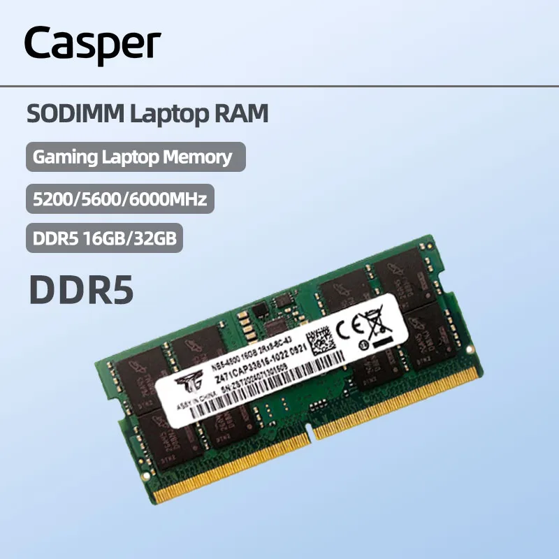 Оперативная Память Casper Для Ноутбука 32 ГБ DDR5 5200 МГц Высокоскоростная Офисной