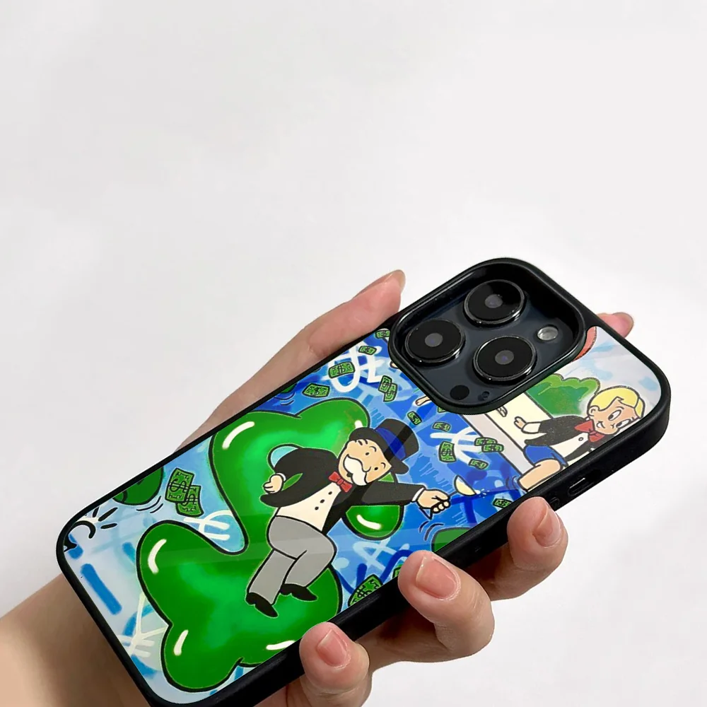 Чехол для телефона с мультипликационным изображением долларов денег монополий