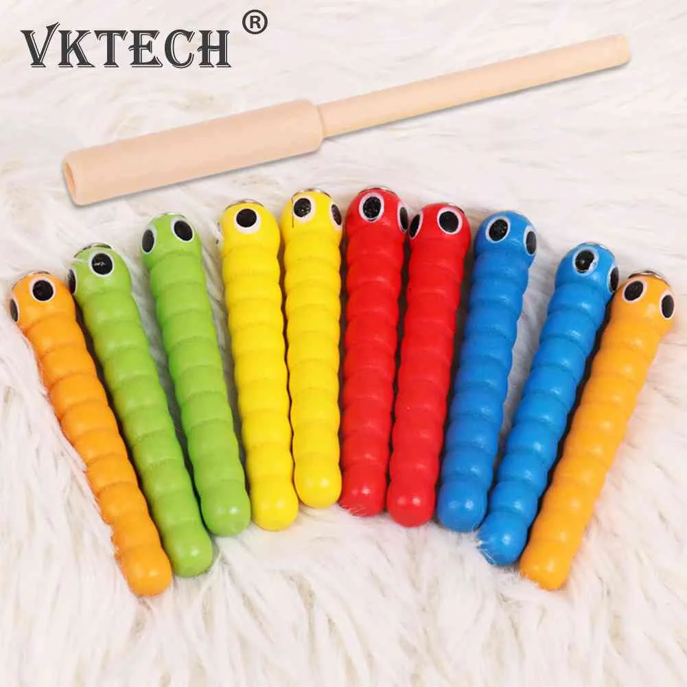 Деревянная игрушка клубника 5 червей аксессуары для обучения