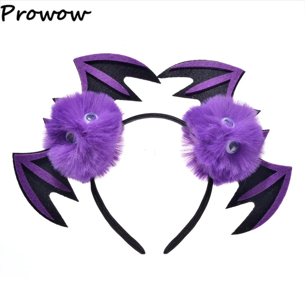 

Prowow 2023 Cartoon Halloween Baby Headband Cute Bat Cosplay Party Hairband Festival Girls Boys Gift Halloween Hair Accessories