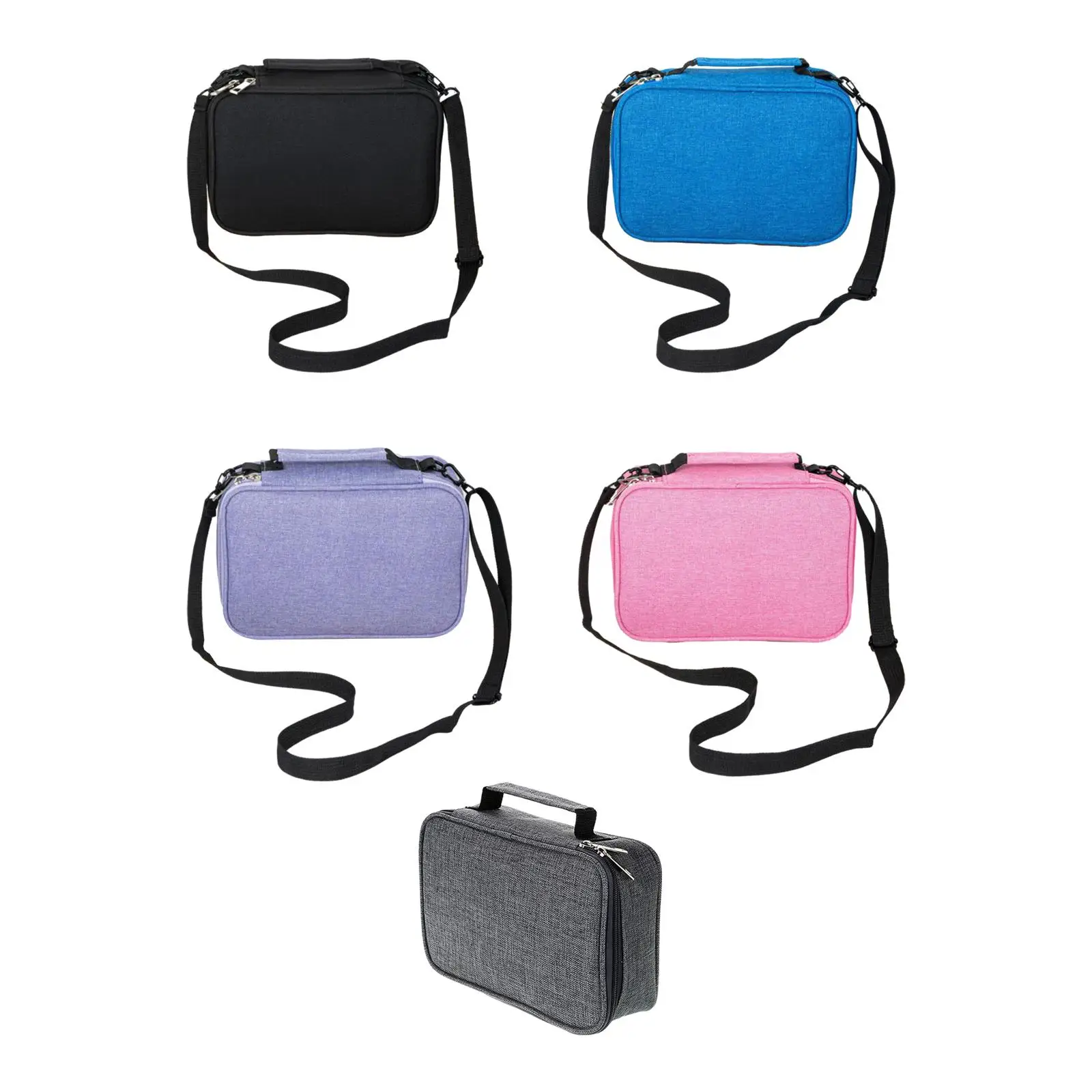 

Pencil Cases Large Capacity with Zippers and Handle Organizer Stationery Pen Bag for Adult Travel School Supplies Clerks Office