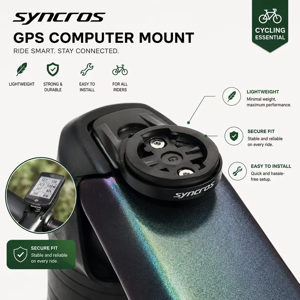 Фото Крепление для компьютера SYNCROS CNC из алюминия с верхней крышкой 0 °   Крепление для велокомпьютеров Garmin, Wahoo, Bryton Fraser IC SL WC DC XC Stem 1.5/2 №5