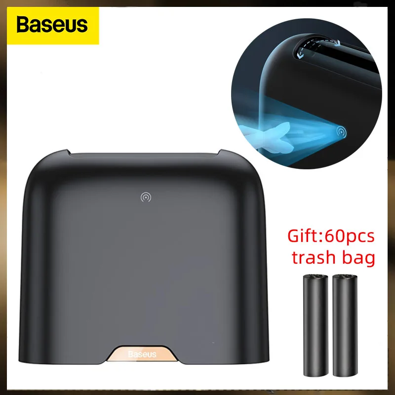

Baseus Electric Car Trash Can Electrical Smart Sensor Lid Cover Garbage Bin Dust Rubbish Case Storage Box Car Accessory