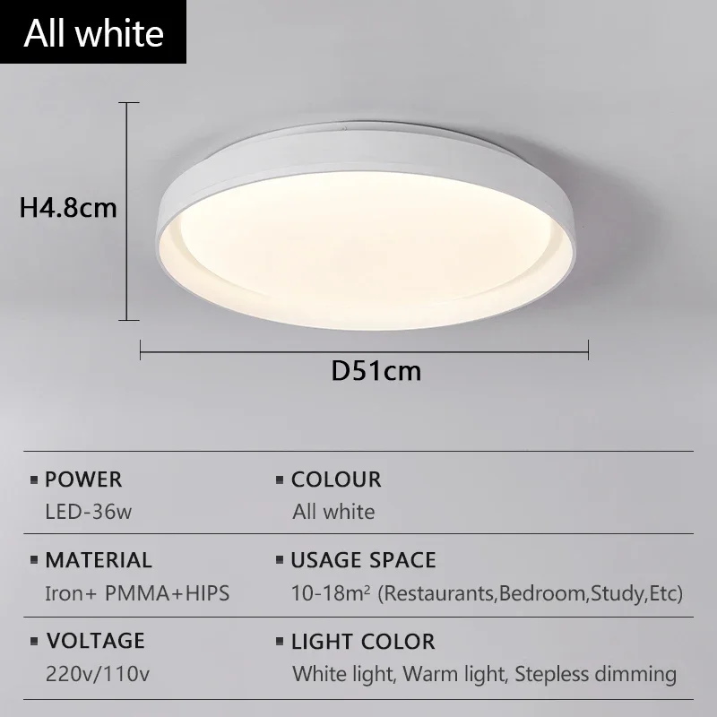 

Скандинавский новый светодиодный потолочный светильник с зерном ореха, 50 см, круглый потолочный светильник с затемнением, гостиная, спальня, внутреннее домашнее декоративное освещение