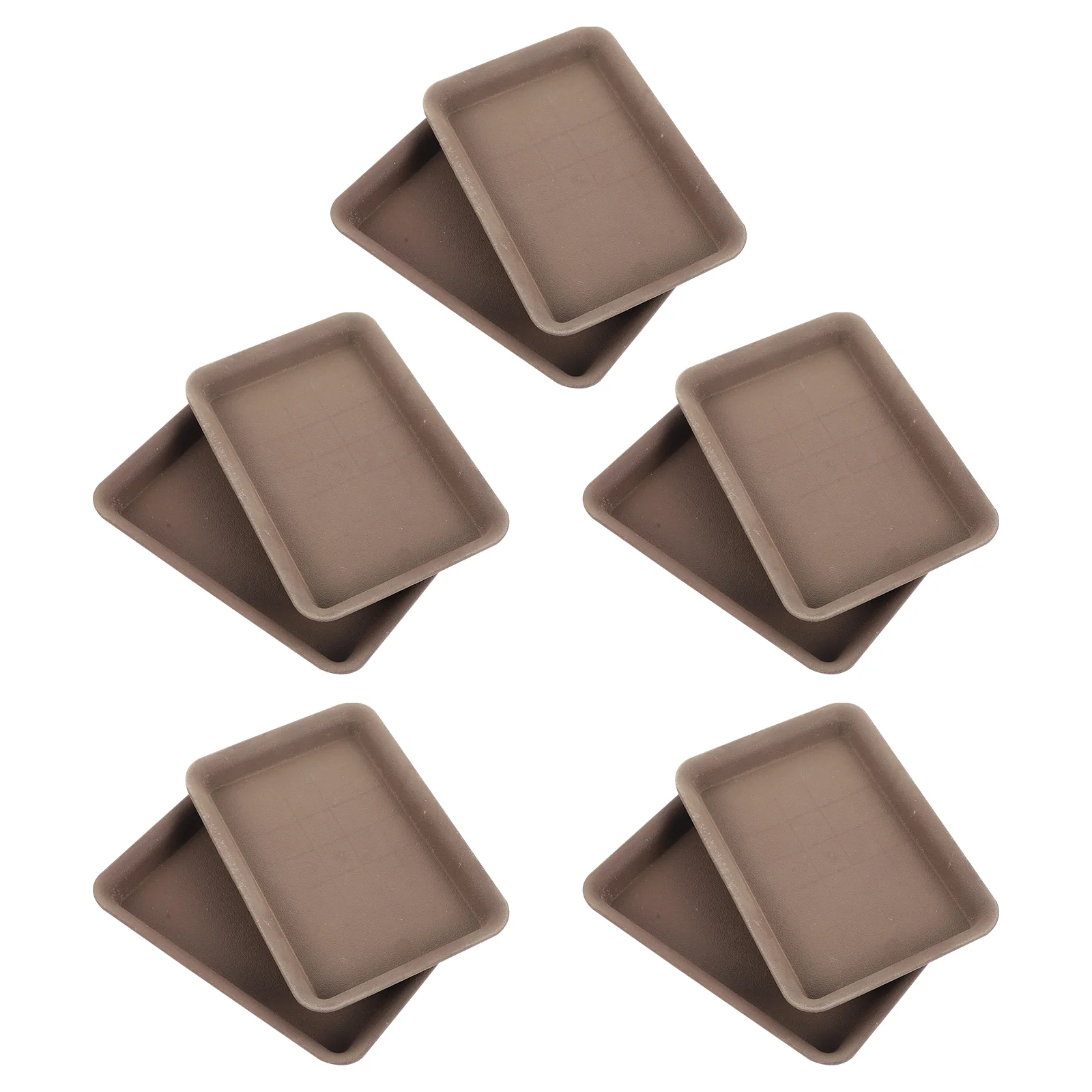 

10Pcs Rectangular Plastic Flower Pot Trays Outdoor Gardening Pot Trays for Home