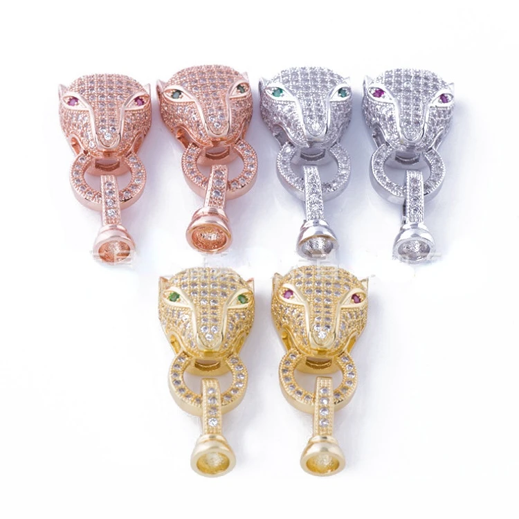 Ожерелье из белых, черных, серых, розовых и фиолетовых рисовых пресноводных жемчужин с замком-пантерой и инкрустированным леопардом для женщин.