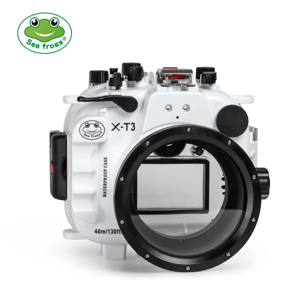 

Чехол Seafrogs для камеры X-T3, 40 м/130 футов, водонепроницаемый чехол IPX8, широкоугольный 40 м для подводной съемки FUJIfilm XT3