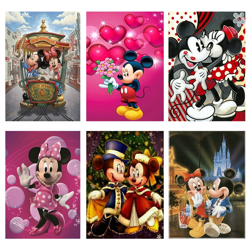 

Diy Diamond Painting Cross Stitch Disney Cartoon Mickey Mouse Diamond Embroidery Square Diamond Mosaic Pictures Needlework ll179
