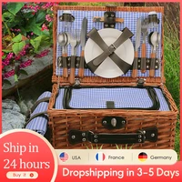 wicker basket wicker camping picnic basket for 24 person outdoor willow picnic baskets handmade picnic basket set picnic part