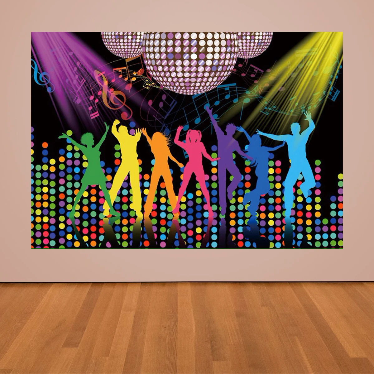 Old School Disco Party Photography Backdrop Get Together Neon Light Photo Background Back to the 80s & 90s  Studio