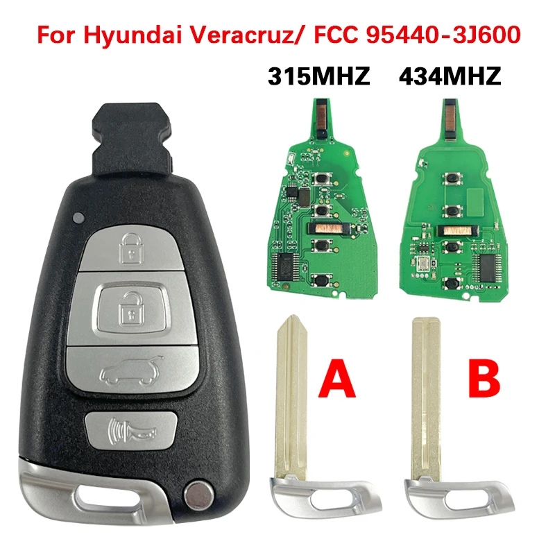 

CN020185 послепродажного обслуживания, 4 кнопки, смарт-ключ, дистанционный брелок, люк 315 МГц/434 МГц SY5SVISMKFNA04 для Hyundai Veracruz 2010