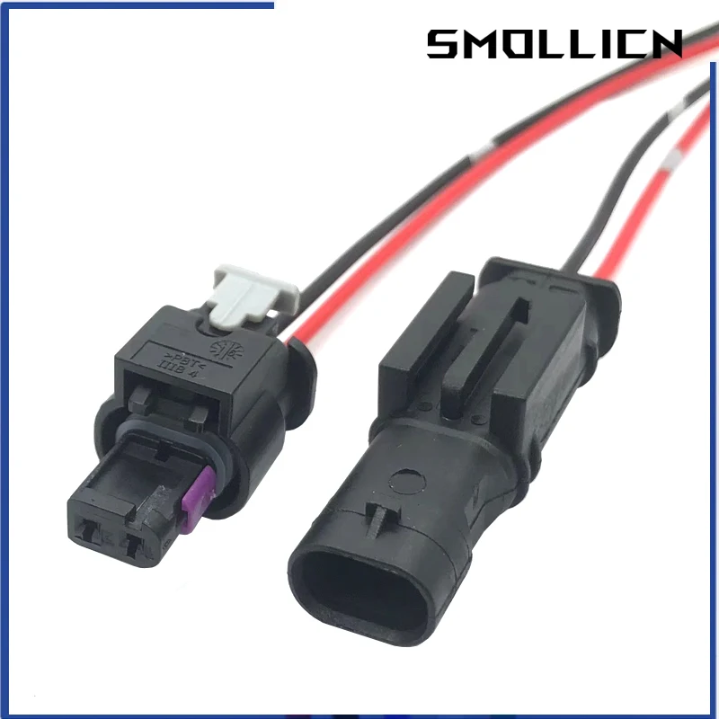 

1-50 Sets 2pin Tyco Amp Car Fuel Injector Connector Waterproof Impact Sensor Plugs 0-2112986-1 1-1718643-1 For VW Audi 4F0973702