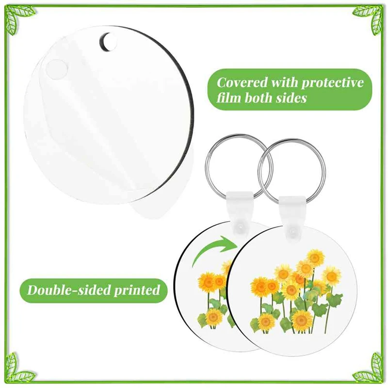 300 шт. сублимационные заготовки для ключей объемные двухсторонние термопереноса