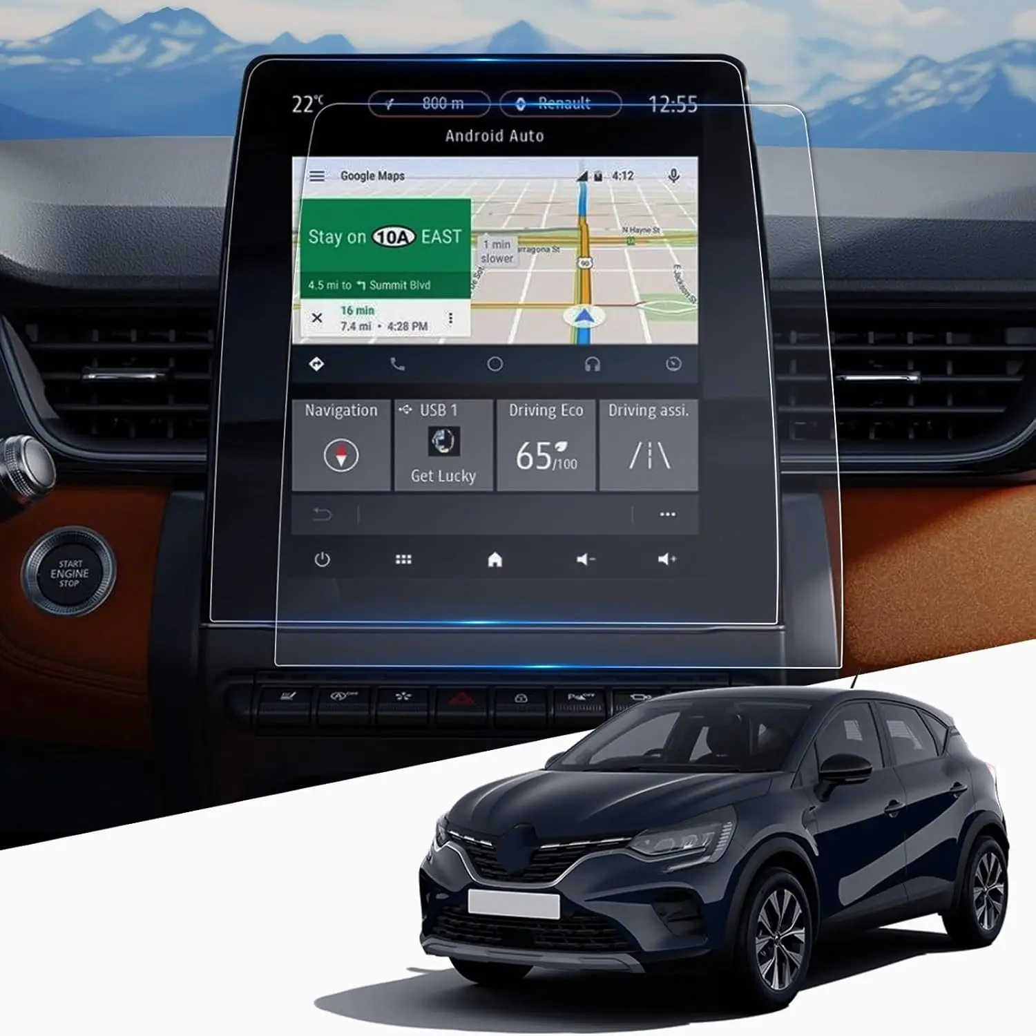 2 шт. для Renault Clio 5 Captur 2 Arkana Zoe 2020-2025 9,3 дюйма Easylink Nano Защитная пленка для экрана 4H Аксессуар против царапин для Rena (art.: 3920d3b7bb592) - 3920d3b7bb592