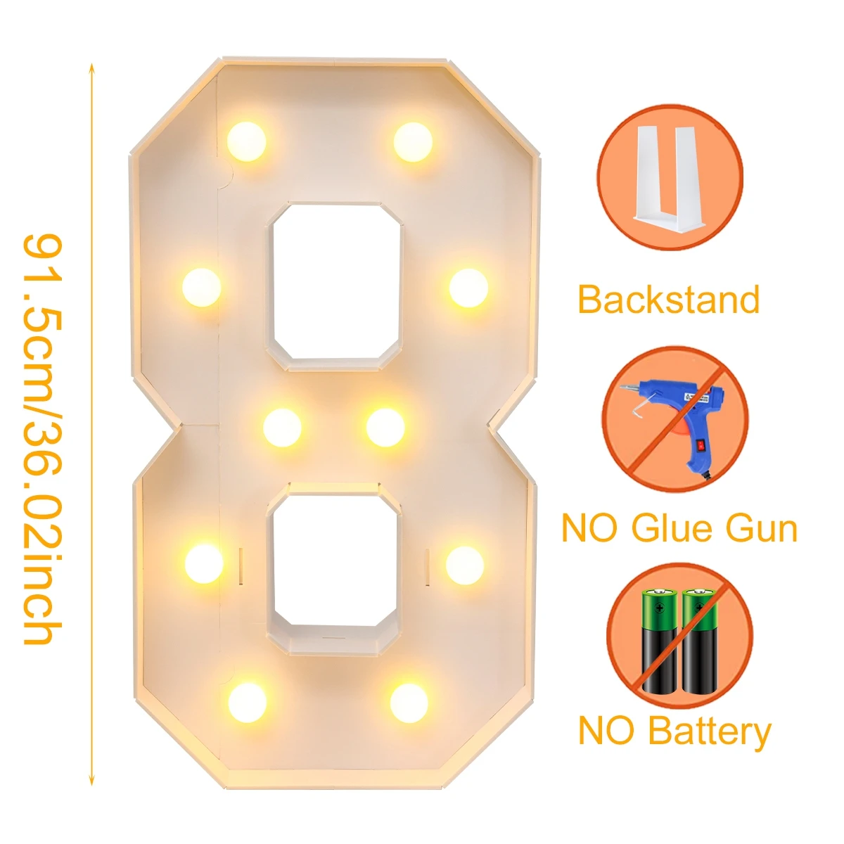 Светящиеся цифры для декора Huiran анна михайловна горохова светлана владимировна липина учим цифры для 3 4 лет