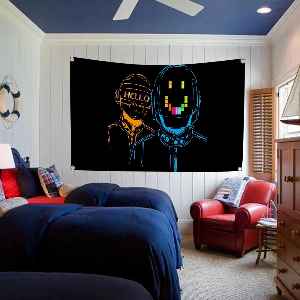 Двойное проникновение Daft Punk флаги флаг идол база для украшения автомобиля дома