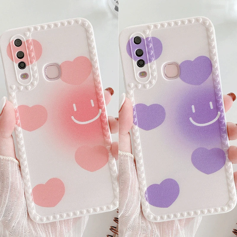 

Heart Solid TPU Phone Cases for Xiaomi 9 10Pro 11 POCO F3 X2 Smile Face Soft Silicon Back Covers for Redmi 9Prime K30 K40 Coque