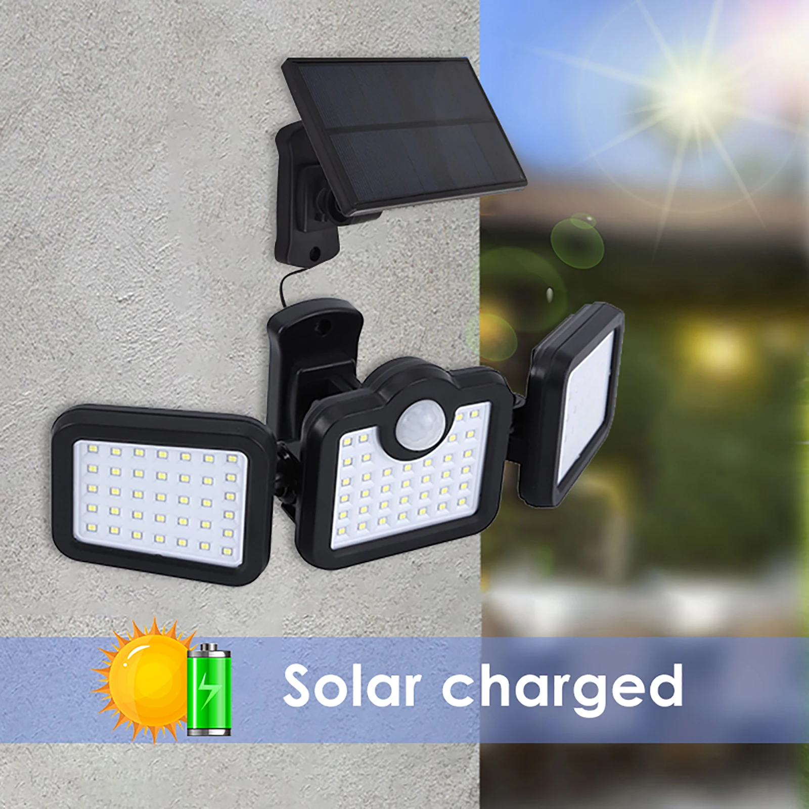 

Solar Street Lights 108LED Outdoor Solar Lamp With 3 Light Mode Motion Sensor Wall Lighting for Garden Patio Path Yard Lamp