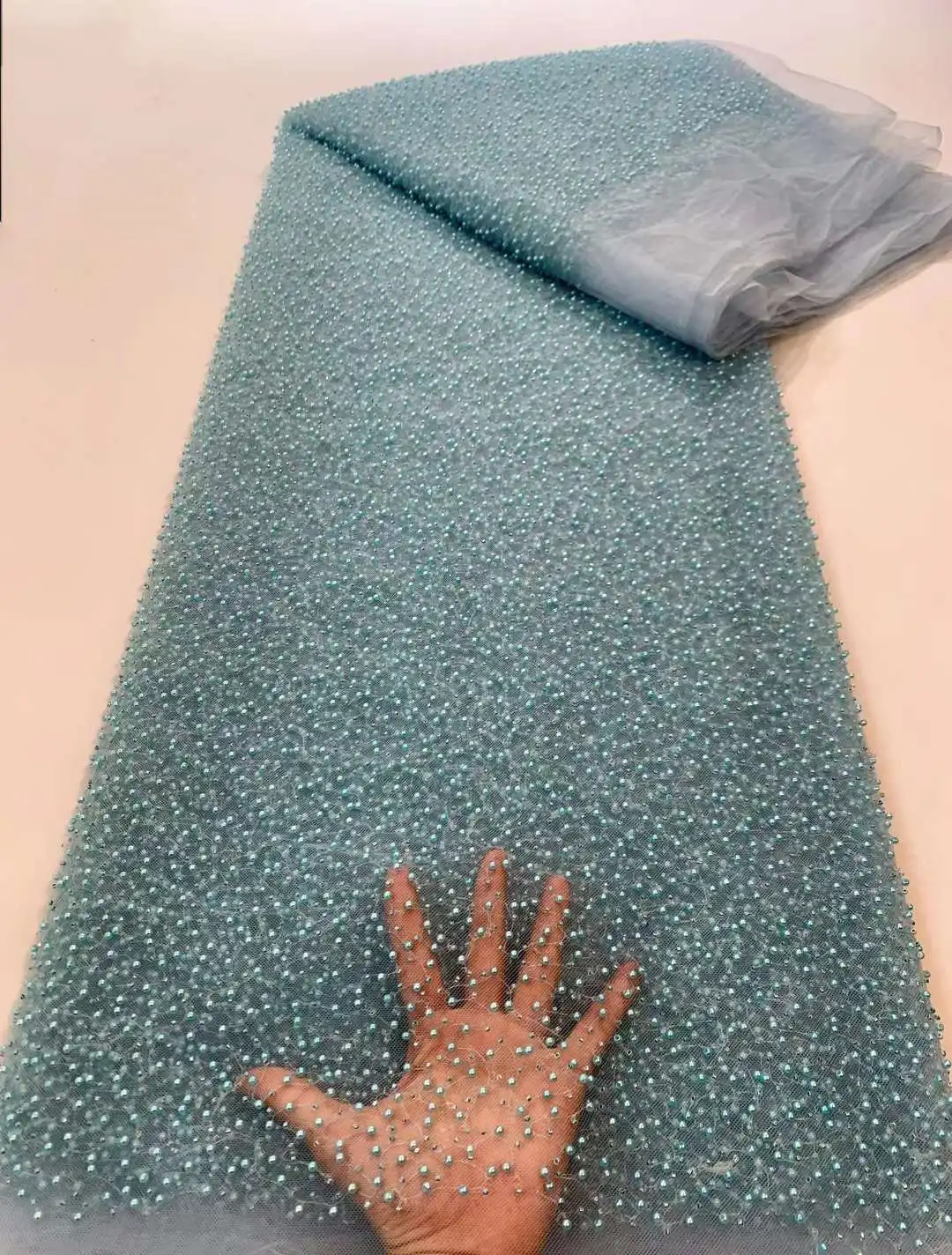 Роскошные африканские блестки цвета шампанского кружевная ткань 2023 нигерийская