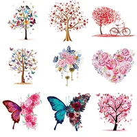 beautiful tree diy t shirt dresses applique heat transfer vinyl stickers thermal press on hoodie funny design on clothes