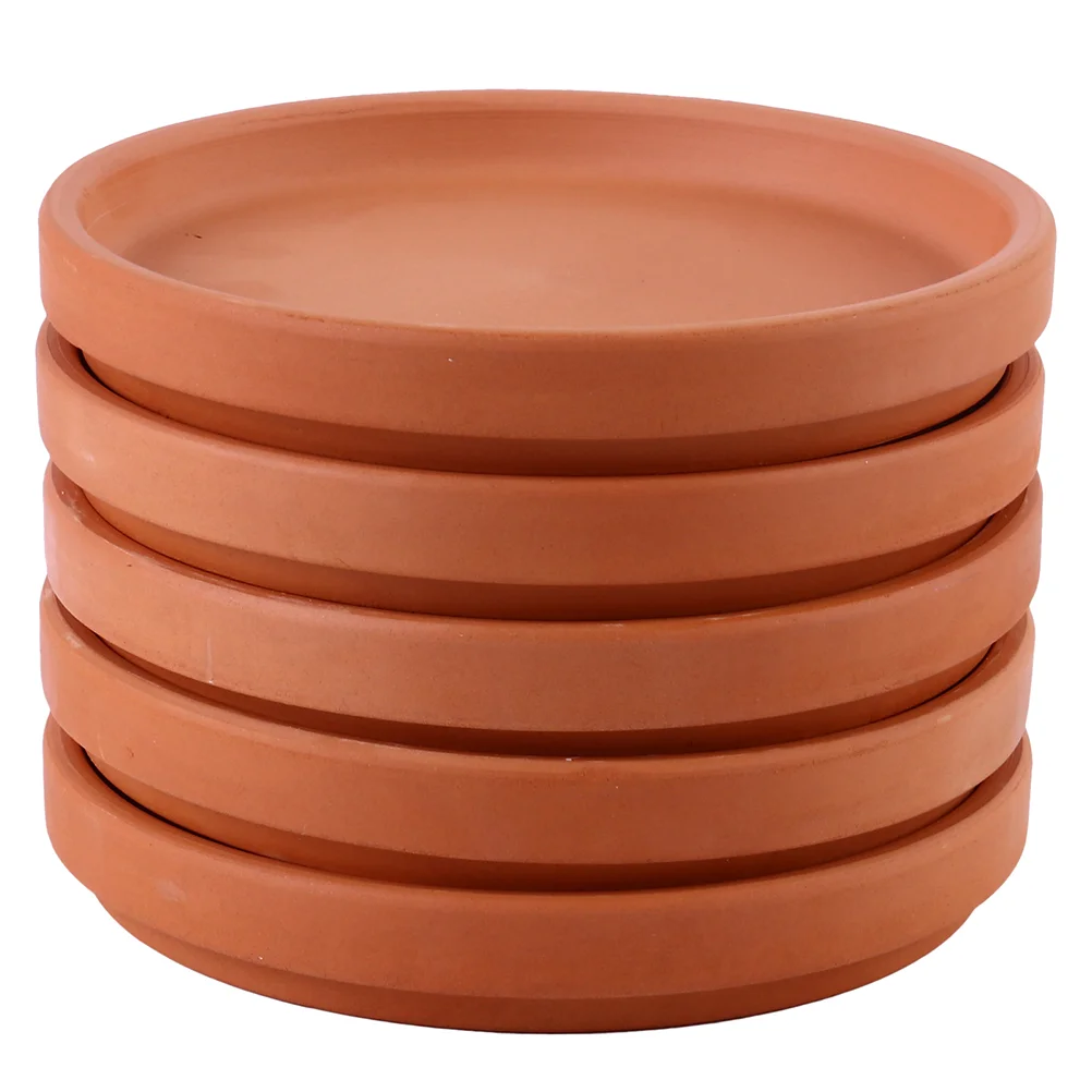 

5 Pcs Terracotta Planter Tray Large Pots Indoor Flowerpot Accessories Pottery Plants Drain Succulent Water Plate
